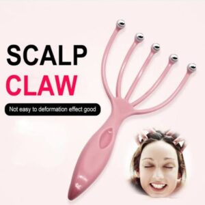 Head Massager Comb Exercise balls Roller Scalp Hand Held Scalp Reduce Stress Fatigue Relax Blood Circulation (random color)