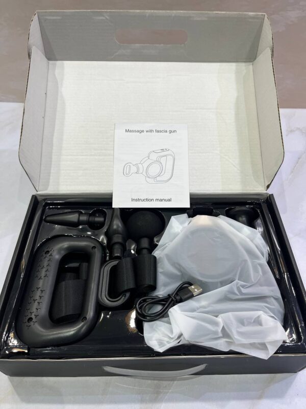 Rechargeable Massager Facial with Belt Model HB-016 04 Massage head attachement for muscle pain relief (random color)