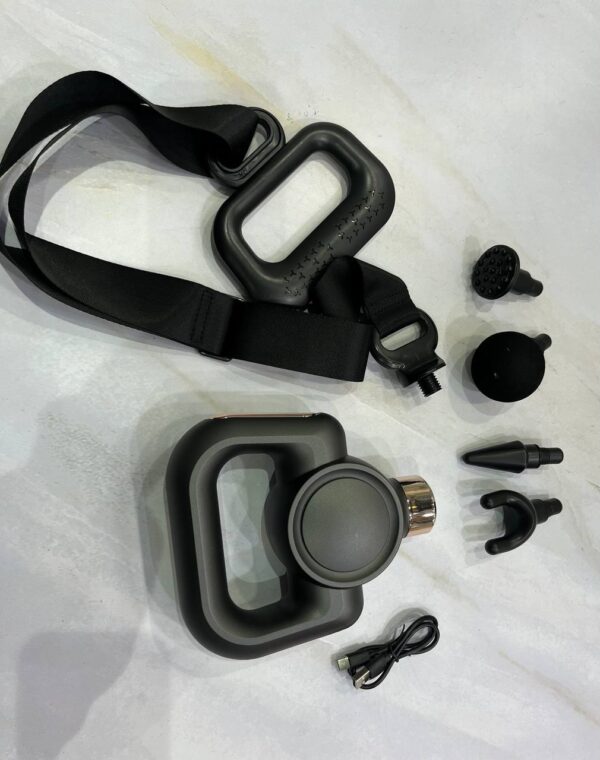 Rechargeable Massager Facial with Belt Model HB-016 04 Massage head attachement for muscle pain relief (random color)