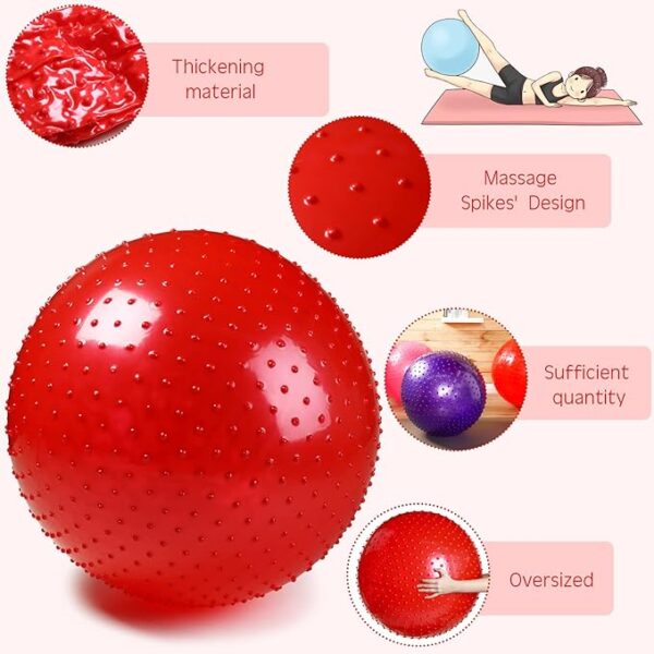 700G Ball, ,55Cm Exercise Ball Large Spikes Tactile Sensory Massage Withrout Pump (Random Color)