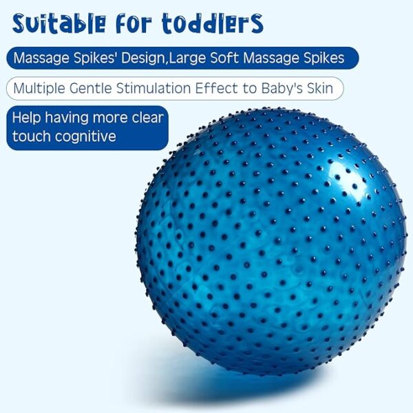 700G Ball, ,55Cm Exercise Ball Large Spikes Tactile Sensory Massage Withrout Pump (Random Color)