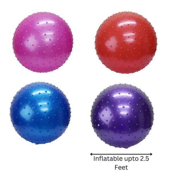 700G Ball, ,55Cm Exercise Ball Large Spikes Tactile Sensory Massage Withrout Pump (Random Color)