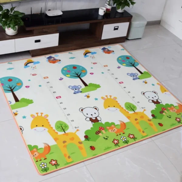 Crawling Mat for Baby Floor Play Mat Double-Sided Baby Playmat ?Foam Reversible Waterproof Game Mat for Infants Toddlers Kids (Random Color) (Random Design)