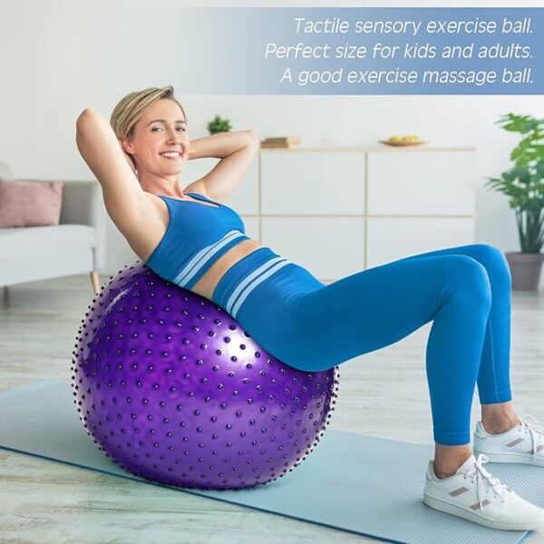 700G Ball, ,55Cm Exercise Ball Large Spikes Tactile Sensory Massage Withrout Pump (Random Color)