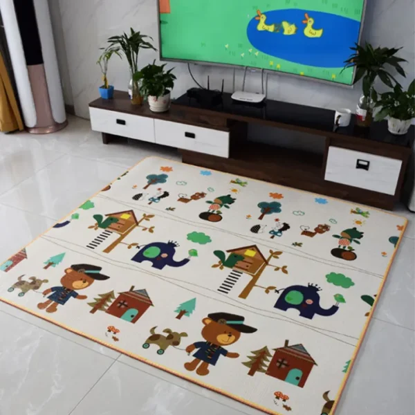 Crawling Mat for Baby Floor Play Mat Double-Sided Baby Playmat ?Foam Reversible Waterproof Game Mat for Infants Toddlers Kids (Random Color) (Random Design)