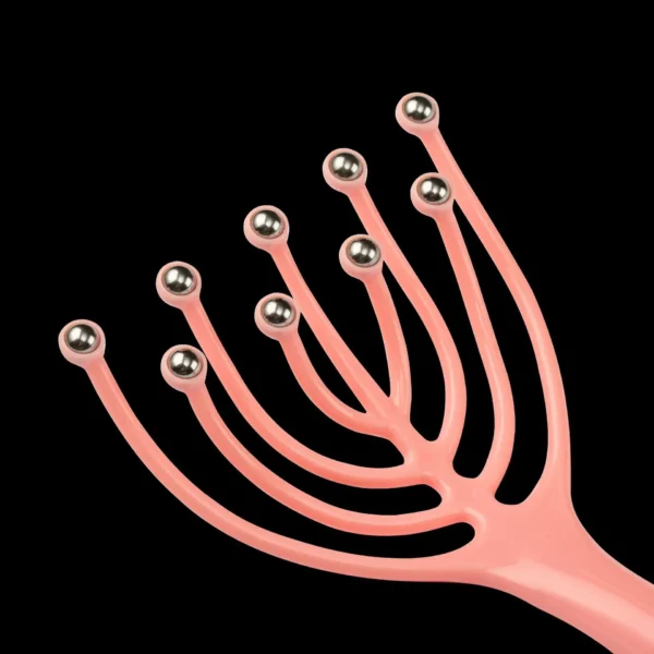 Head Massager Comb Exercise balls Roller Scalp Hand Held Scalp Reduce Stress Fatigue Relax Blood Circulation (random color)