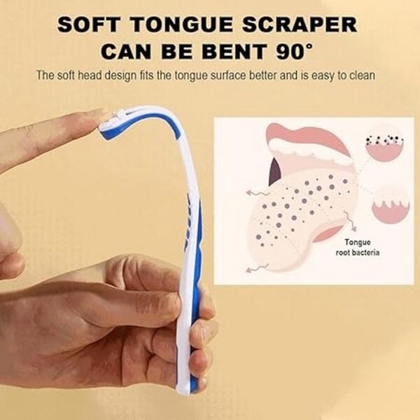 1 Piece Tongue Scraper | Tongue Cleaner | Double Head Tongue Cleaner | Reduce Bad Breath (random color)