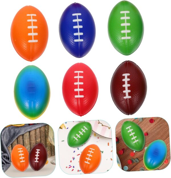 1 Piece Mini Rugby Footballs Rugby Footballs Toy Balls Hand Exercise Ball (Random Color)