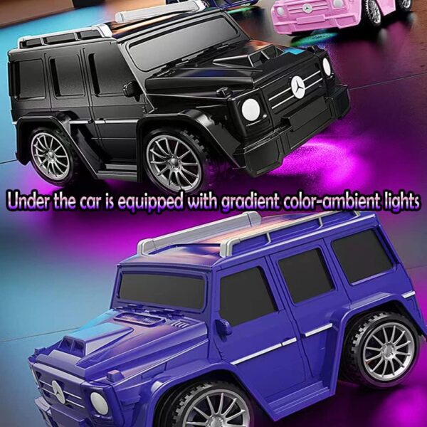 Mini Car with Remote Control Mini Remote Control Car Watch Racing Car USB Charging Cartoon RC Small Car  Kids Toys  (random color )