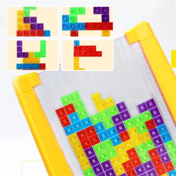 Color Pattern Block Mind Game Challenge | Kids Educational Toy Building Blocks | Kids Educational Toy Building Blocks | Tetris Learning Toy for Children, Tetris Game Children (Random colors)