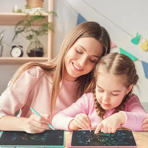 12 inch LCD writing tablet for kids - digital drawing pad - erasable writing board - writing pad (random color)