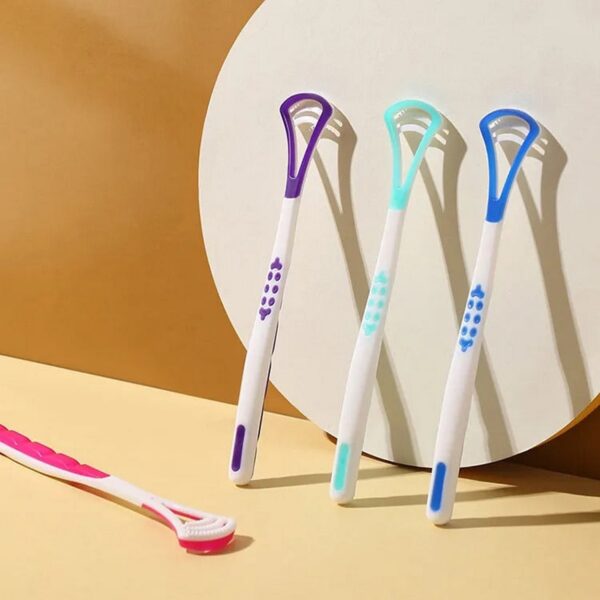 1 Piece Tongue Scraper | Tongue Cleaner | Double Head Tongue Cleaner | Reduce Bad Breath (random color)