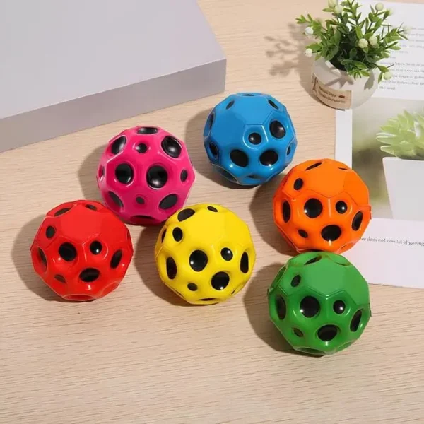 3 Pc of Super High Bouncing Colorful Space Moon Ball (random color)