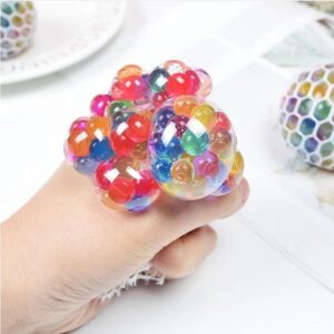 Fidget Squeeze Anti Stress Mesh Squishy Ball Squeeze Grape Ball (pack of 3)(random color)