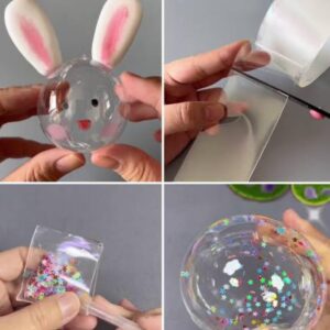 Multipurpose Tape for DIY Craft Children Colorful Pinch Toy Making Blowing Bubble Sticky Traceless Tape Toy 3 Mtr