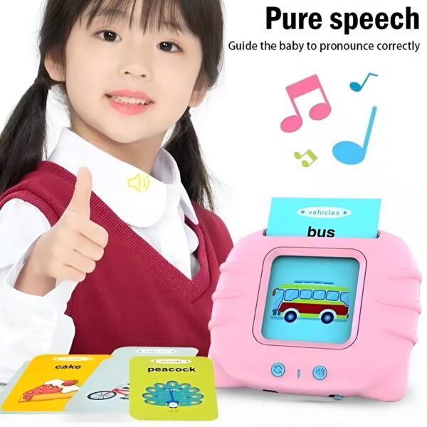 Audible Flash cards Baby Reading Machine for kids early learning English | Montessori Toddlers Gifts (random color )