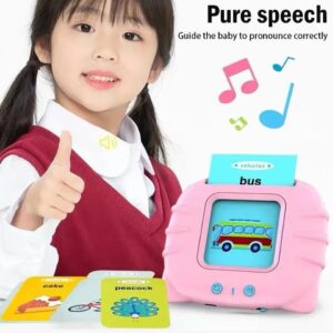 Audible Flash cards Baby Reading Machine for kids early learning English | Montessori Toddlers Gifts (random color )