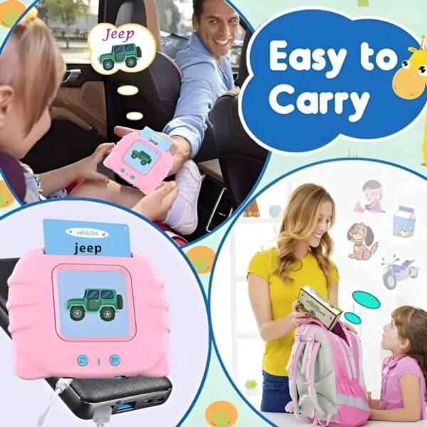 Audible Flash cards Baby Reading Machine for kids early learning English | Montessori Toddlers Gifts (random color )