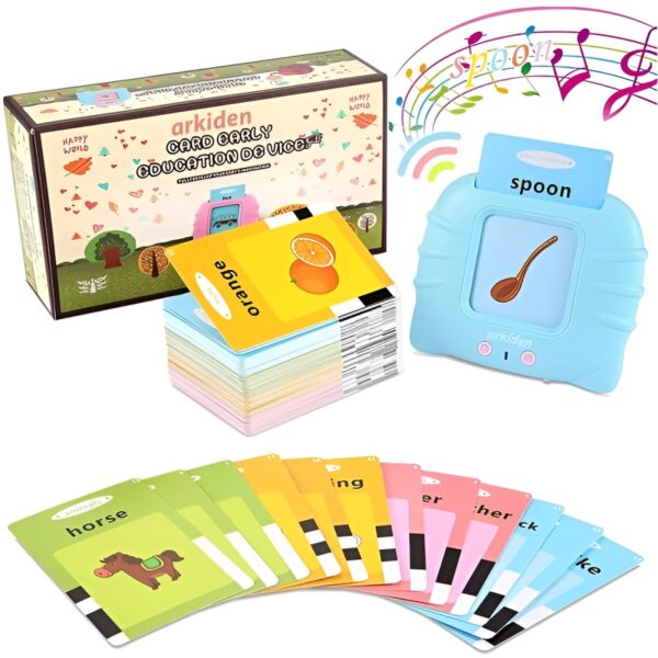 Audible Flash cards Baby Reading Machine for kids early learning English | Montessori Toddlers Gifts (random color )