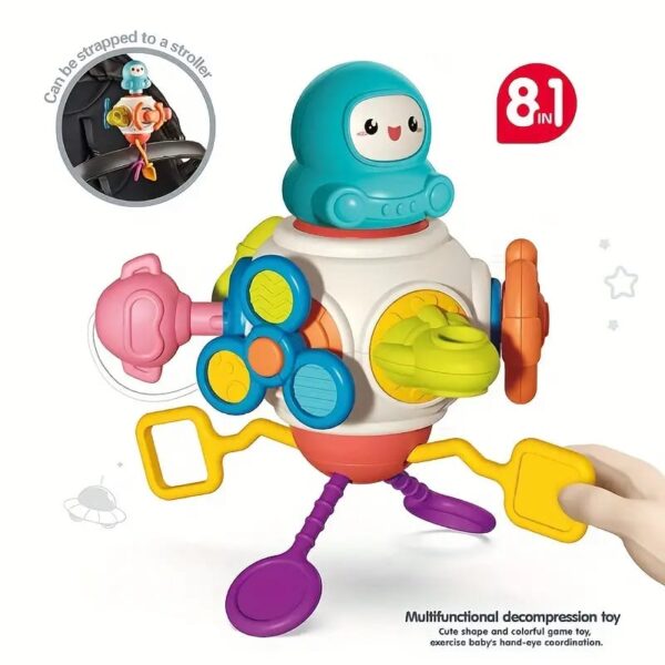 8 in 1 Multi functional Busy Activity Toy | Infant Montessori Activities Busy Board Cubes,Baby Educational Learning Toys for 6-18 Months Boys & Girls, Airplane Car Travel Toys for Kids Gifts