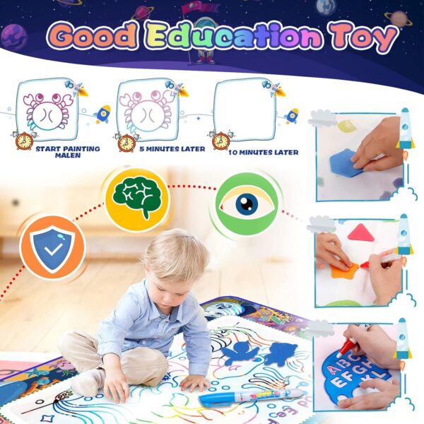 Magic Water Doodle Waterproof Canvas Mat | Washable Drawing Mat | Reusable canvas Perfect for kids