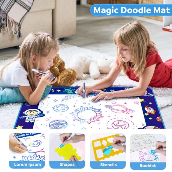 Magic Water Doodle Waterproof Canvas Mat | Washable Drawing Mat | Reusable canvas Perfect for kids