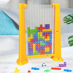 Color Pattern Block Mind Game Challenge | Kids Educational Toy Building Blocks | Kids Educational Toy Building Blocks | Tetris Learning Toy for Children, Tetris Game Children (Random colors)