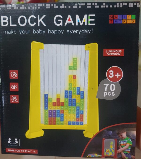 Color Pattern Block Mind Game Challenge | Kids Educational Toy Building Blocks | Kids Educational Toy Building Blocks | Tetris Learning Toy for Children, Tetris Game Children (Random colors)