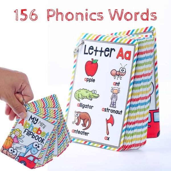 My Mini Alphabet Flipbook | ABC English Alphabet Letters Child Flash Cards Baby Learning Toys Kids Gift Pre-Kindergarten