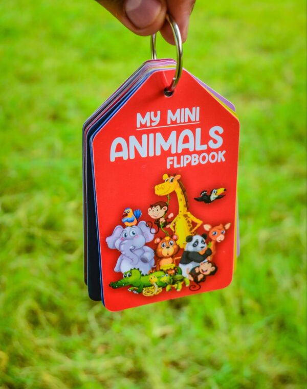 My Mini Animal Learning Flipbook | educational Cards for Kids Pre Elementory | Baby Learning Toys Kids Gift Pre-kindergarten