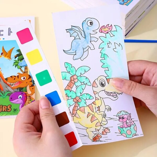 Watercolor Illustration Painting Book 12 Pages (Random Designs)