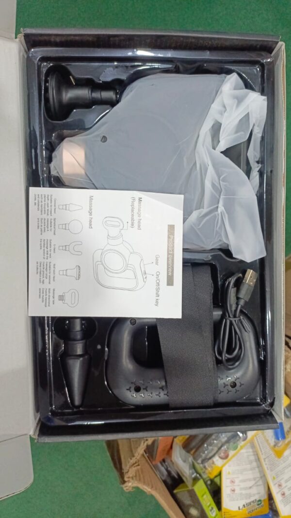 Rechargeable Massager Facial with Belt Model HB-016 04 Massage head attachement for muscle pain relief (random color)