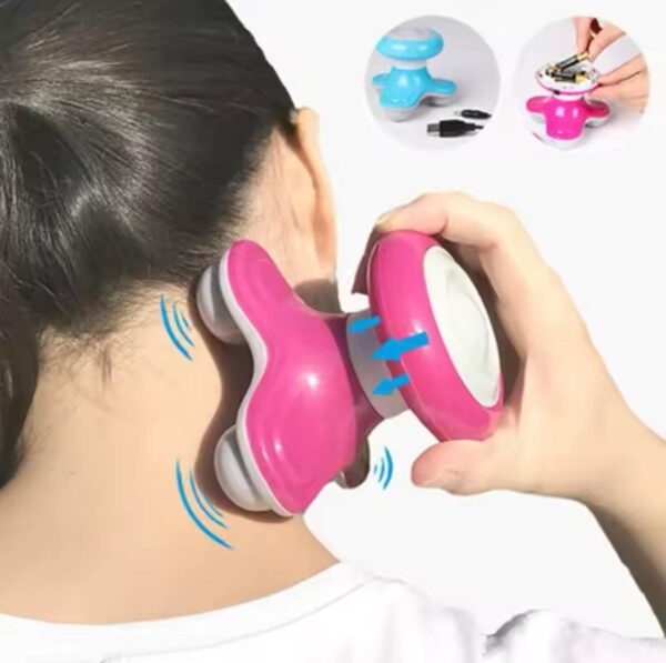 Mini Portable Full Body Relaxation Massage Wave Vibrating USB triangle Electric Handle Massager .