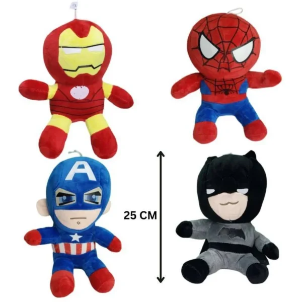 The Avengers Series Soft Spiderman and His Amazing Friends Stuffed Dolls for Superhero Fans -25 Cm (Random doll)