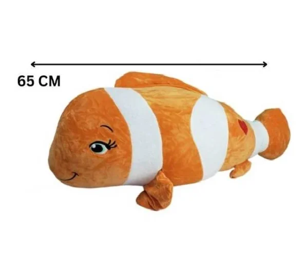 Clown Fish Soft Stuffed Plush Sea Animal Pillow for Kids Boys & Girls Birthday Gifts (Color: Orange and White Size: 65 cm)