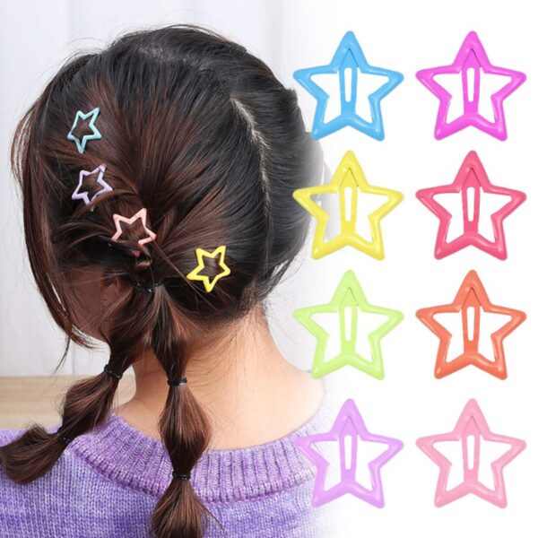 Pack Off 06  Star Design Girl Hair Clip | Hair Clip For Women | Best Quality Hair Clip ( Random Color )