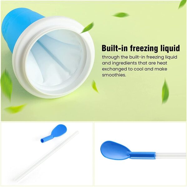 Slushy Cup | Slush Maker | Instant Ice Maker Cup for Hot Summers | Smoothies Cup Eco-friendly Double Layer | Instant Freeze Cup for Beverages and Cold Drinks 500ml (Random color)