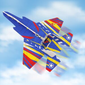 YJ035 Kids Toy Airplane I Hand Throwing Flying Jet I Safe for Indoor and Outdoor Play I Bright & Colorful Soft Foam Design I DIY Airplane I Durable Foam Construction I (Multicolor)