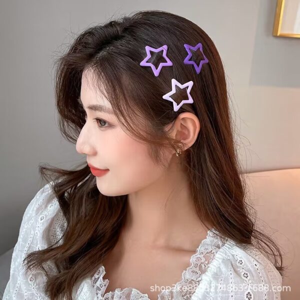 Pack Off 06  Star Design Girl Hair Clip | Hair Clip For Women | Best Quality Hair Clip ( Random Color )