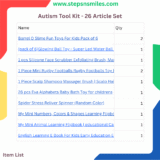 Item Details in PDF:26 Articles Autism Kit Support Therapy Parent Tools