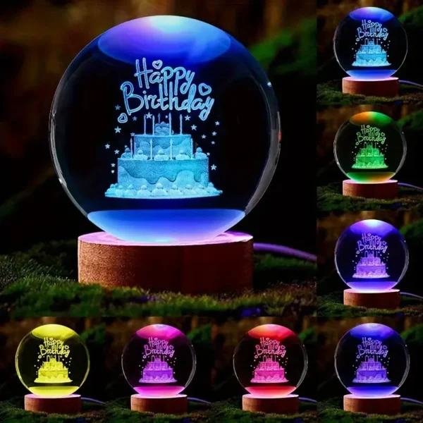 RGB Glowing Crystal Ball Night Light | Warm & Romantic atmosphere for your home and room