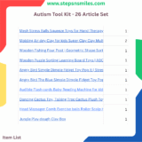 Item Details in PDF:26 Articles Autism Kit Support Therapy Parent Tools