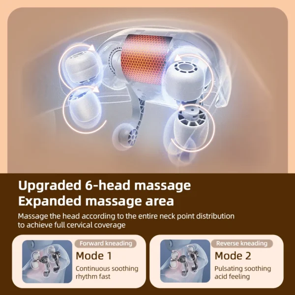 Electric Neck and Shoulder Massager Wireless Kneading Neck and Back Massage Pillow Neck Back Relaxing Massage Shawl (Random Color)