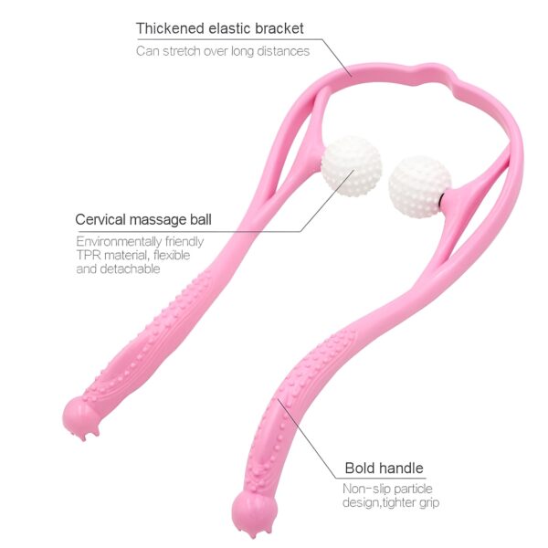 Manual Neck Massager For Cervical pain, deep Tissue | Handheld Massager Tool for Legs Waist Neck and Shoulder (Random color)