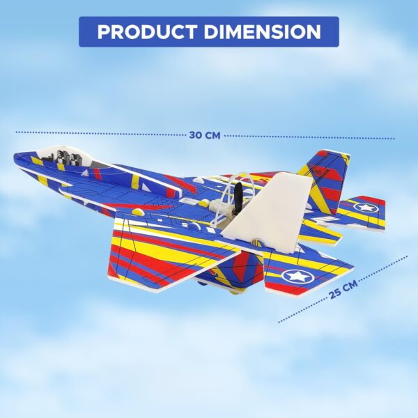 YJ035 Kids Toy Airplane I Hand Throwing Flying Jet I Safe for Indoor and Outdoor Play I Bright & Colorful Soft Foam Design I DIY Airplane I Durable Foam Construction I (Multicolor)
