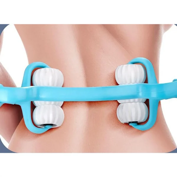 Manual Neck Massager For Cervical pain, deep Tissue | Handheld Massager Tool for Legs Waist Neck and Shoulder (Random color)