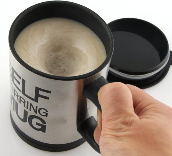 Auto Self Stirring Coffee Mug Stainless Steel Automatic Coffee Mixing Cup Shaker Grinder (Random Color)