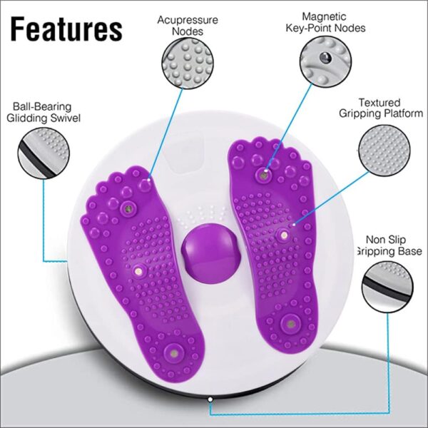 Twisted Waist Plate For Adult - Non-Slip Fitness Sports Waist Twist Board - Balance Fitness Training Thin Waist And Legs for Fitness Losing Weight - Indoor Outdoor Sports Equipment (Random Color)