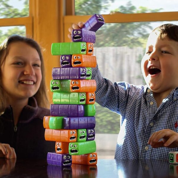 Wobbly Worms Tower Balancing Game | Tower Tumbling Stacking Board Games Building Blocks