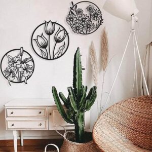 (3 pcs set )3D floral abstract Wooden Wall Art & Home Decoration /  Item Home Décor Home Room & Wall Decor Wall Art